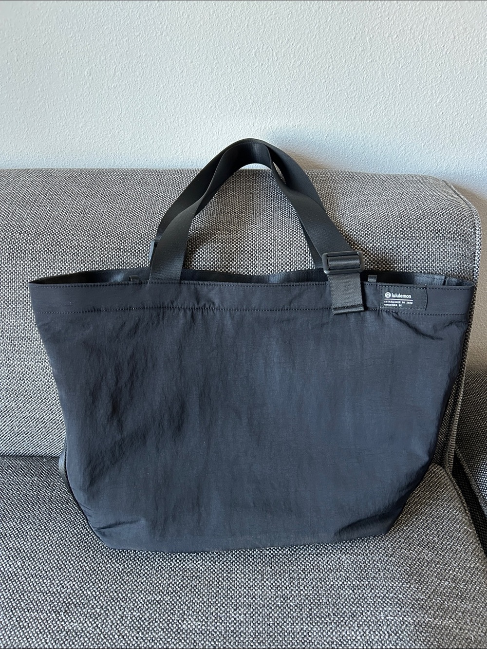 lululemon Black Tote Bag with Adjustable Strap
